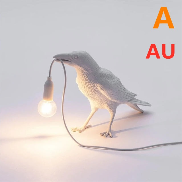 Modern Resin Wall and Desk Lamp with Plug Options – White & Black, Multiple Standards