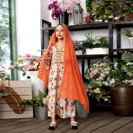Printed Robe Abaya