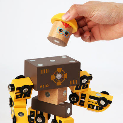 Children's Magnet Building Blocks Assembled Toys Puzzle Intelligence Brain 3-year-old Boys Over 3 Years Old Multi-functional Large Granules Magnetic