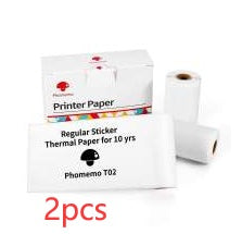 Phomemo T02 Mini Pocket Thermal Printer – Inkless Bluetooth Label Printer, Supports 10 Languages, 1000mAh Battery