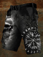 Digital Printing Men's Fashion Casual Zipper Cargo Shorts
