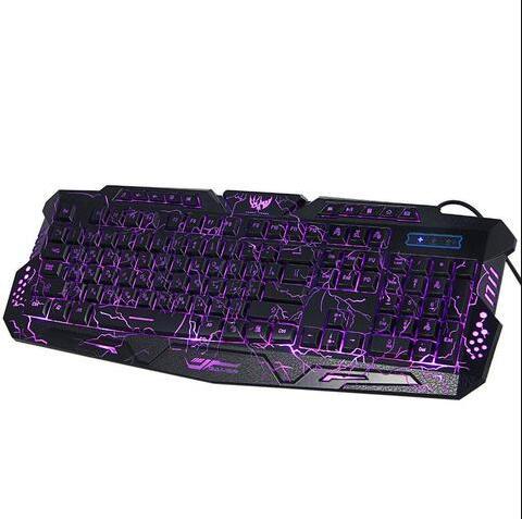 LED Backlit Gaming Keyboard - 3 Colors, Ergonomic & Waterproof