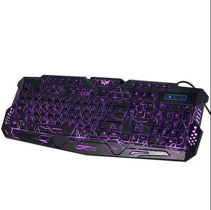 LED Backlit Gaming Keyboard - 3 Colors, Ergonomic & Waterproof