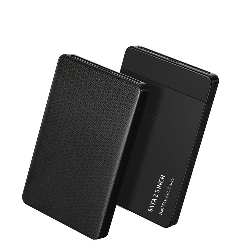 USB 3.0 2.5-Inch SATA Hard Drive Enclosure – Grid Pattern Business-Style Mobile HDD Case with UASP Support