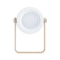 Modern Round USB Touch Night Light – Wooden Base Warm Light Lamp for Bedroom and Desk Use