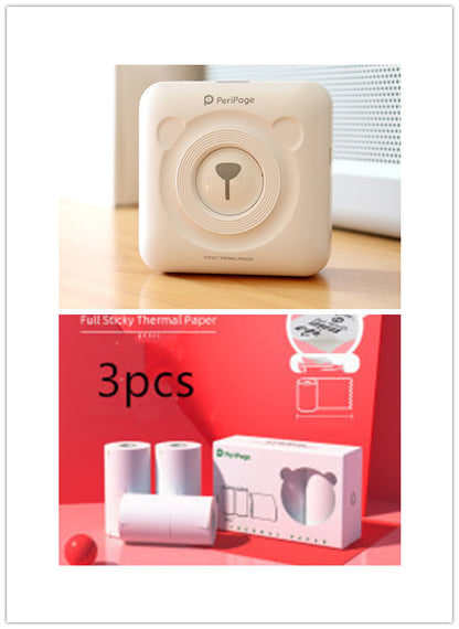 Mini Thermal Printer - Rechargeable, Portable & Multi-Paper Compatible
