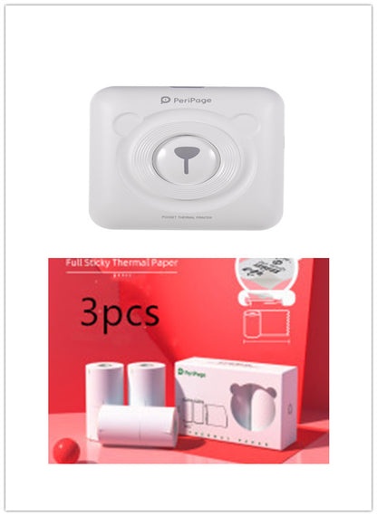 Mini Thermal Printer - Rechargeable, Portable & Multi-Paper Compatible