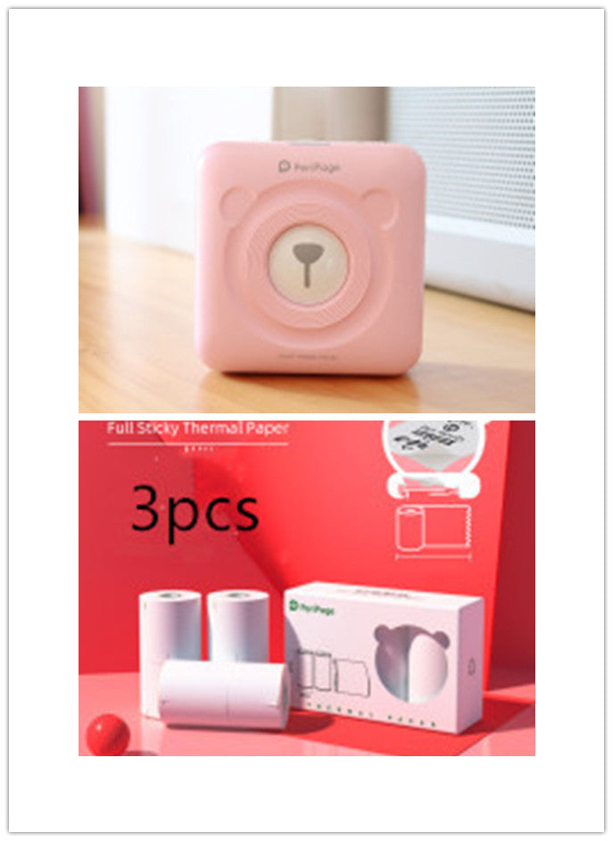 Mini Thermal Printer - Rechargeable, Portable & Multi-Paper Compatible