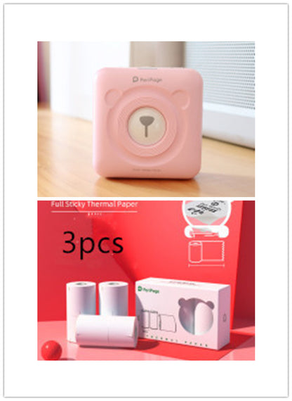 Mini Thermal Printer - Rechargeable, Portable & Multi-Paper Compatible