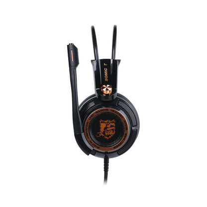 USB Wired Gaming Headset – Noise-Cancelling Over-Ear Headphones with Mic for PC and Multimedia Use