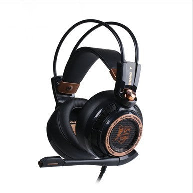 USB Wired Gaming Headset – Noise-Cancelling Over-Ear Headphones with Mic for PC and Multimedia Use