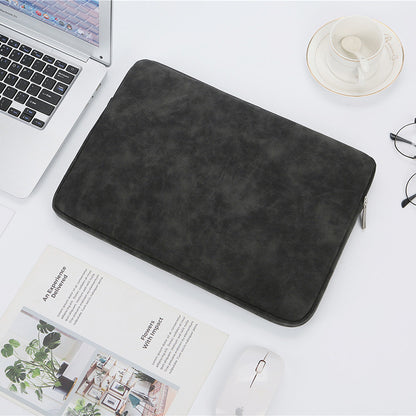 14-Inch PU Leather Laptop Bag – Waterproof Flat Liner Bag with Soft Handle