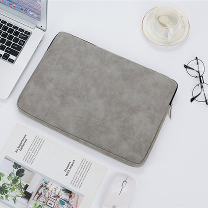14-Inch PU Leather Laptop Bag – Waterproof Flat Liner Bag with Soft Handle