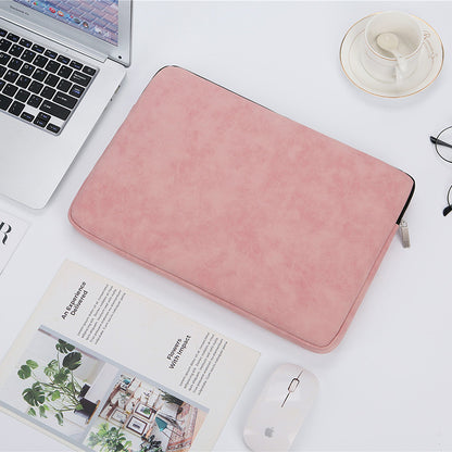 14-Inch PU Leather Laptop Bag – Waterproof Flat Liner Bag with Soft Handle