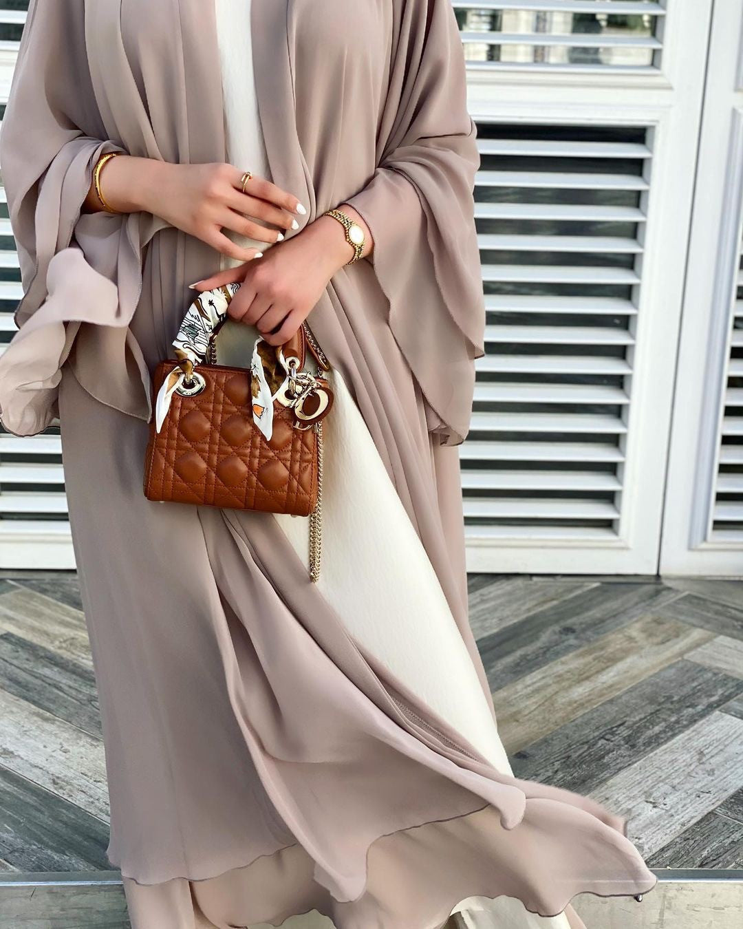 Elegant Modest Abaya Dress – Lightweight Polyester Blend
