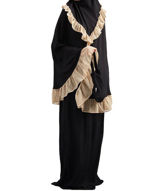 Girls' Long Sleeve Ramadan Abaya with Hijab