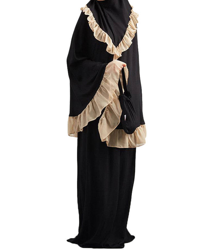 Girls' Long Sleeve Ramadan Abaya with Hijab