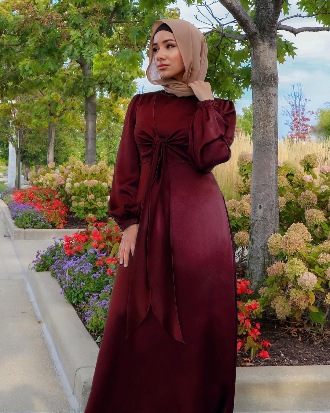 Women’s Satin Ramadan Eid Kaftan Dress