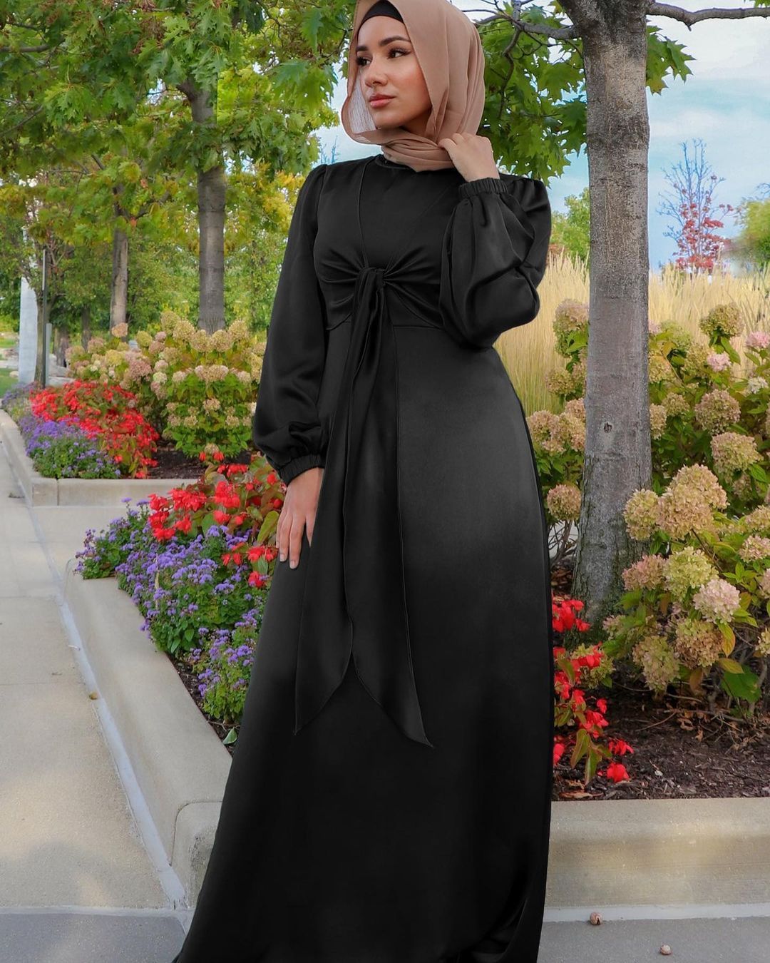 Women’s Satin Ramadan Eid Kaftan Dress