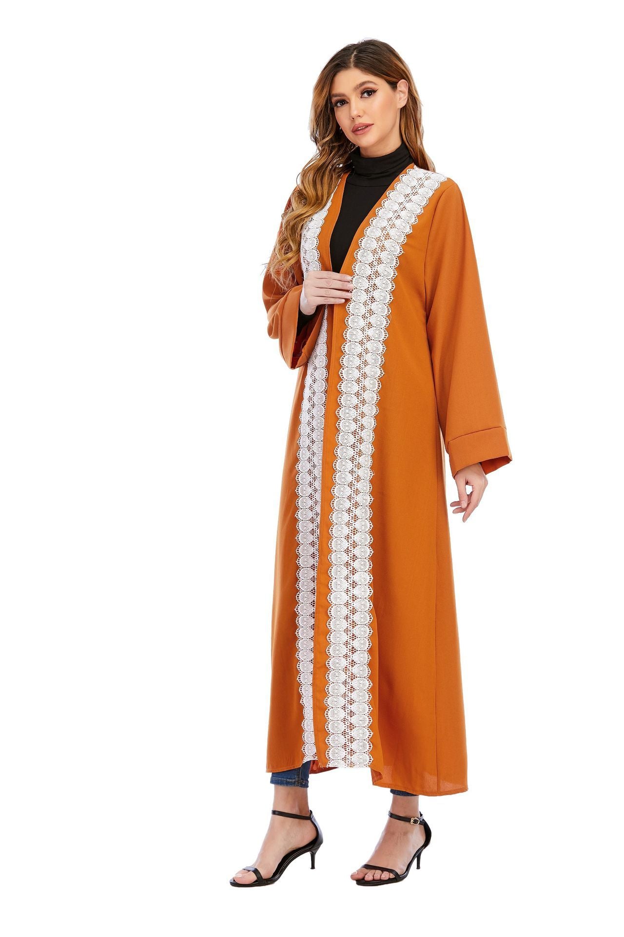 Muslim Abaya Cardigan Long Jacket for Women