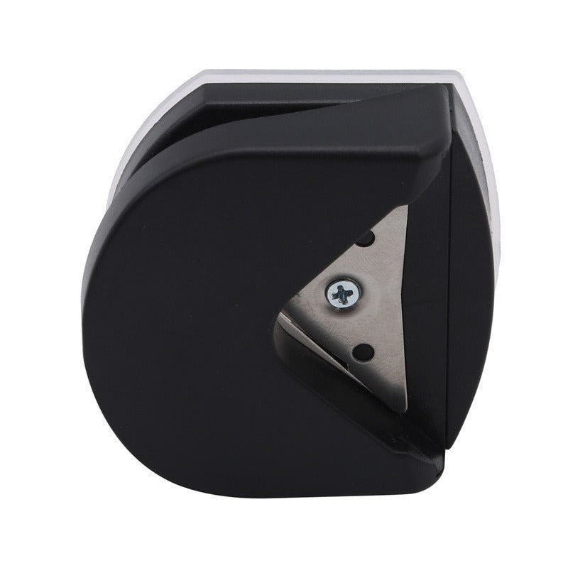 Compact Plastic and Metal Corner Cutter in Black, Pink, and Blue