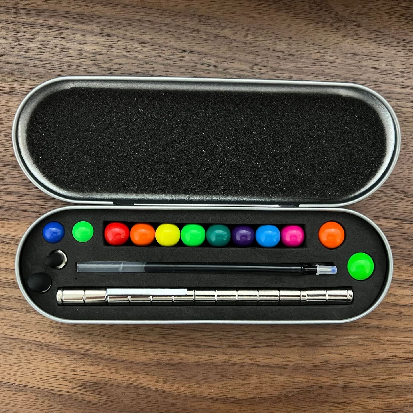 Two-Color Model Magnet Pen Color Ball Magnetic Pen Decompression Pen Magnetic Pole Decompression Pen Game Children's Toys