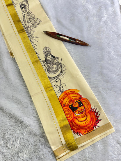Handpainted Storytelling Men’s Dhothi