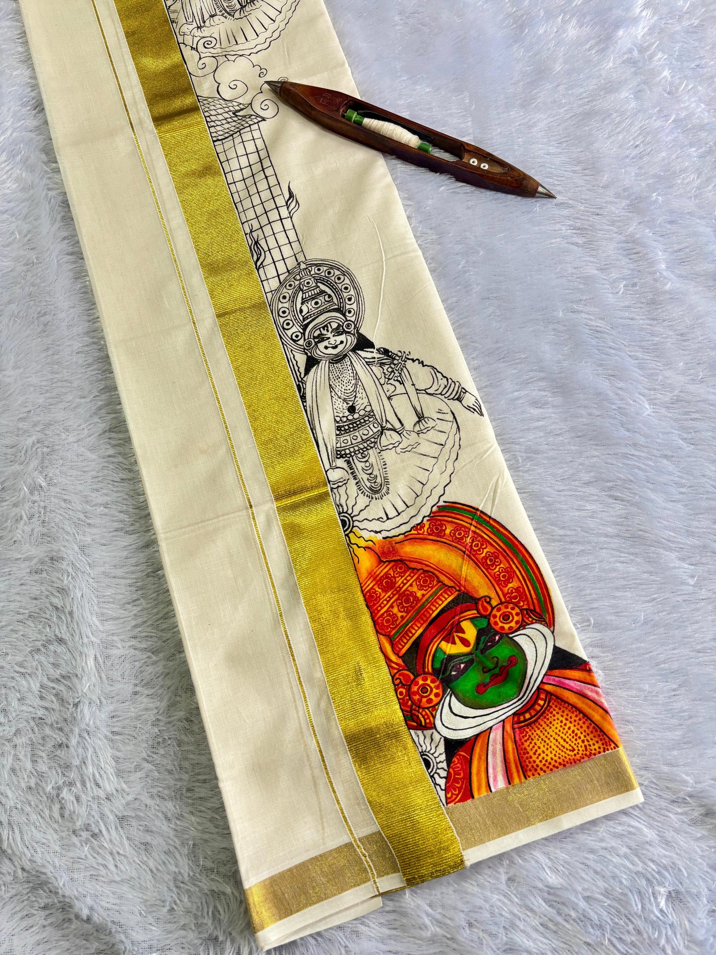 Handpainted Storytelling Men’s Dhothi