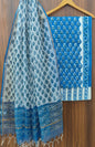Traditional Hand Block Printed Pure Cotton Suit Set with Kota Cotton Dupatta