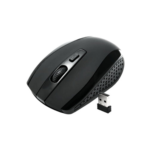2.4GHz BLACK WIRELESS USB MOUSE SCROLL  CORDLESS OPTICAL FOR  PC LAPTOP UK