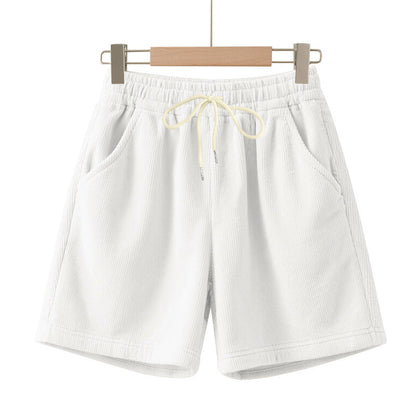 Corduroy Elastic Lace Men's Plus Size Beach Casual Shorts