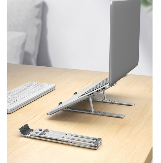 Foldable Laptop Stand - Lightweight, Adjustable & Silver