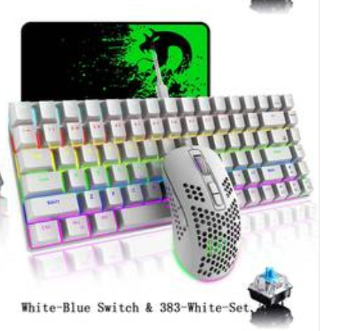 Gaming 84-Keys Keyboard RGB Lightweight Mouse Set Mechanical Rainbow For PCPS4