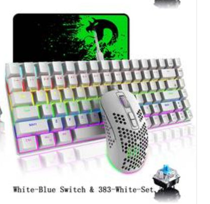 Gaming 84-Keys Keyboard RGB Lightweight Mouse Set Mechanical Rainbow For PCPS4