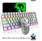 Gaming 84-Keys Keyboard RGB Lightweight Mouse Set Mechanical Rainbow For PCPS4