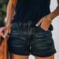 Women's High Waist Distressed Denim Shorts