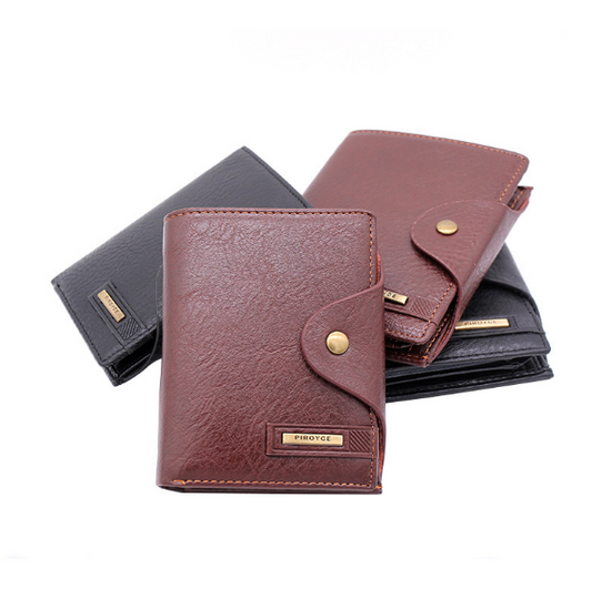 Guaranteed Genuine Leather Brand Men Wallets Design Short Small Wallets