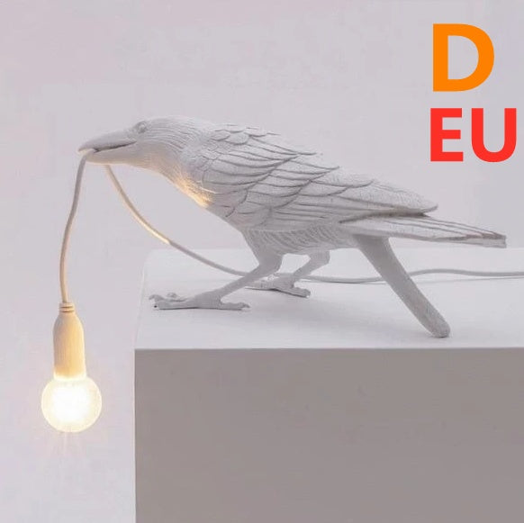 Modern Resin Wall and Desk Lamp with Plug Options – White & Black, Multiple Standards