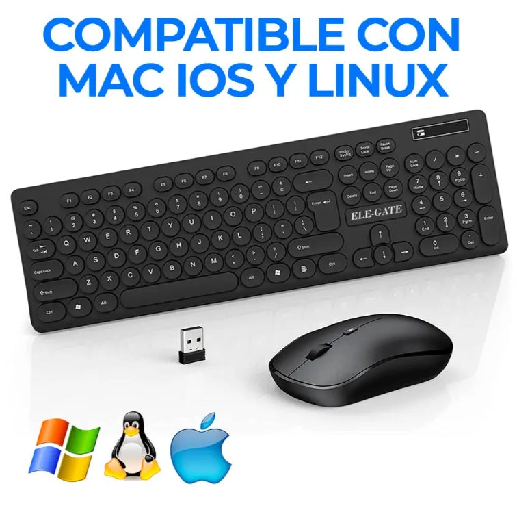 Silent Click Wireless Keyboard And Mouse Kit