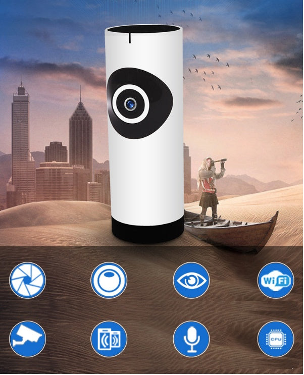 720P WiFi Baby Monitor, Panoramic View, Cloud & SD Storage, Plug & Play, Multi-Device Compatible