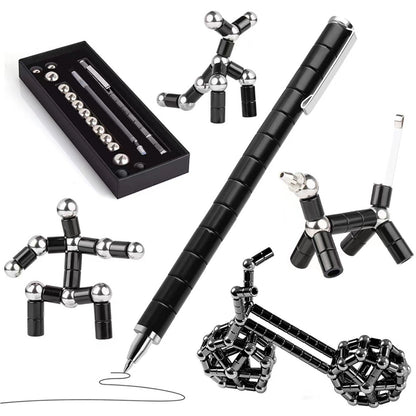 Two-Color Model Magnet Pen Color Ball Magnetic Pen Decompression Pen Magnetic Pole Decompression Pen Game Children's Toys