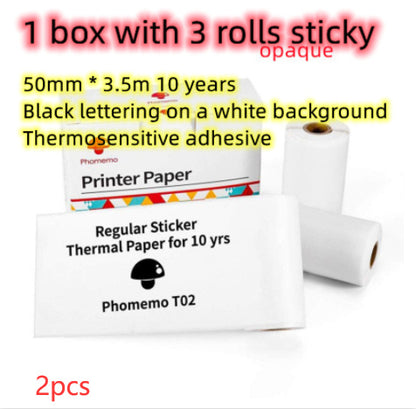 Phomemo T02 Mini Pocket Thermal Printer – Inkless Bluetooth Label Printer, Supports 10 Languages, 1000mAh Battery