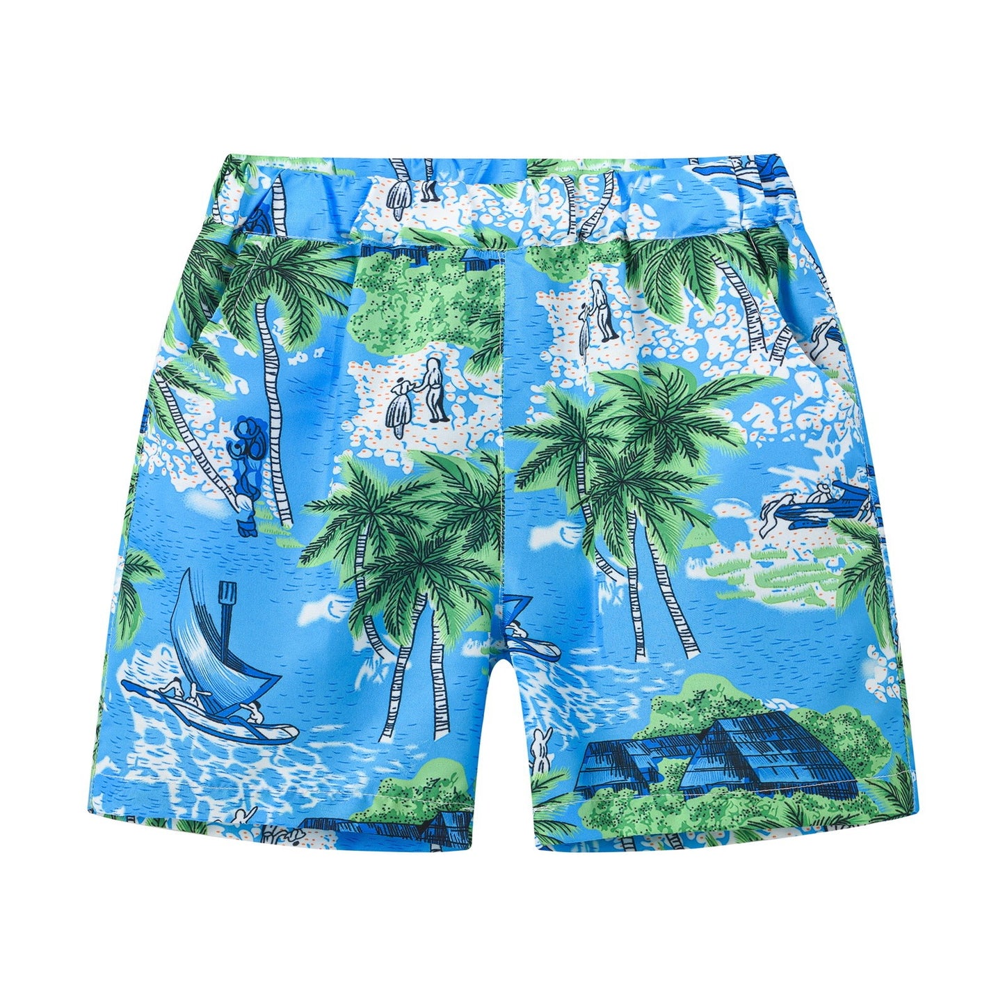 Fashion Printed Coconut Multi-color Thin Beach Pants