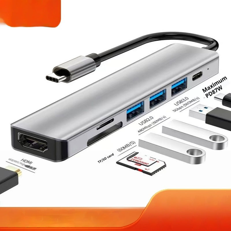 Multi-Function USB-C Splitter Hub – Compact & Efficient