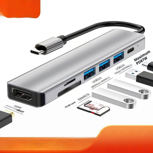Multi-Function USB-C Splitter Hub – Compact & Efficient