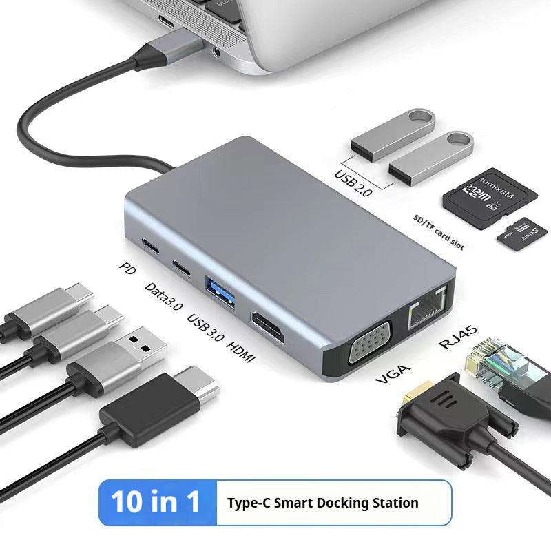 Multi-Function USB-C Splitter Hub – Compact & Efficient