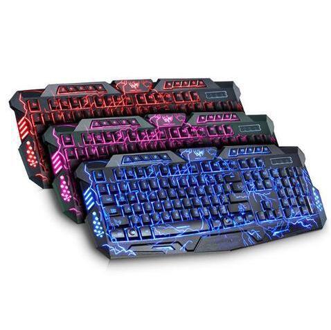 LED Backlit Gaming Keyboard - 3 Colors, Ergonomic & Waterproof