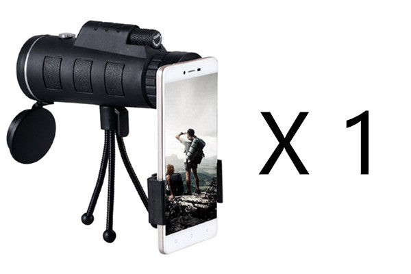 40x60 Monocular Telescope with Tripod, Phone Clip, and Compass – BAK4 Prism, FMC Lens, Outdoor Zoom Scope