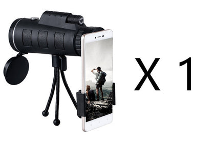 40x60 Monocular Telescope with Tripod, Phone Clip, and Compass – BAK4 Prism, FMC Lens, Outdoor Zoom Scope