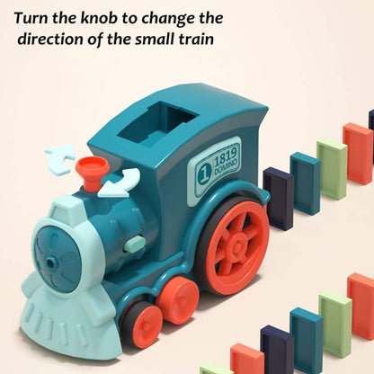 Hot Sale Development Train Toys Colored Dominoes Set 40/60/80/100 Electric Automatic Domino Train Toy